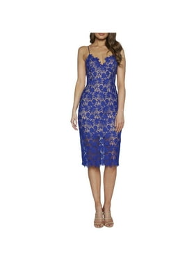 Bardot Womens Sonya Lace Overlay V-Neck Cocktail Party Dress BHFO 9829